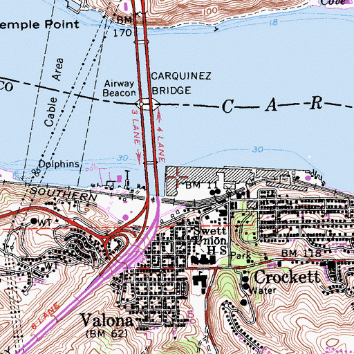 Topographic Map of C and H Sugar Company Fire Department, CA