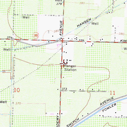 Topographic Map of Fig Garden Fire Protection District, CA