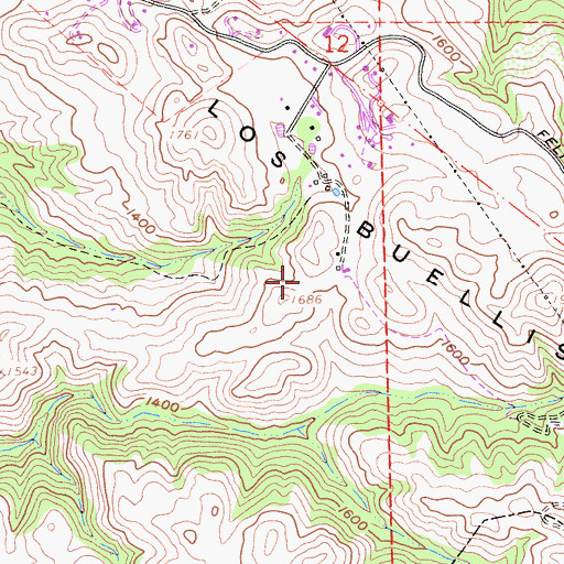 Topographic Map of Spring Valley Volunteer Fire Department, CA