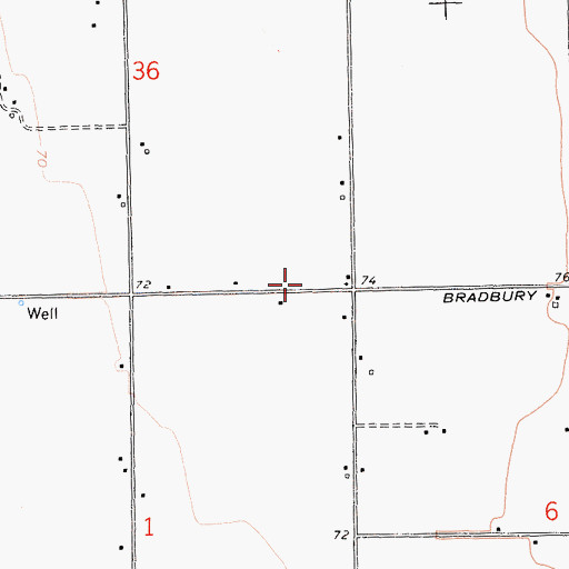 Topographic Map of Mountain View Fire Protection District Station 2, CA