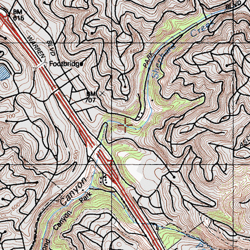 Topographic Map of Oakland Fire Department Station 24, CA