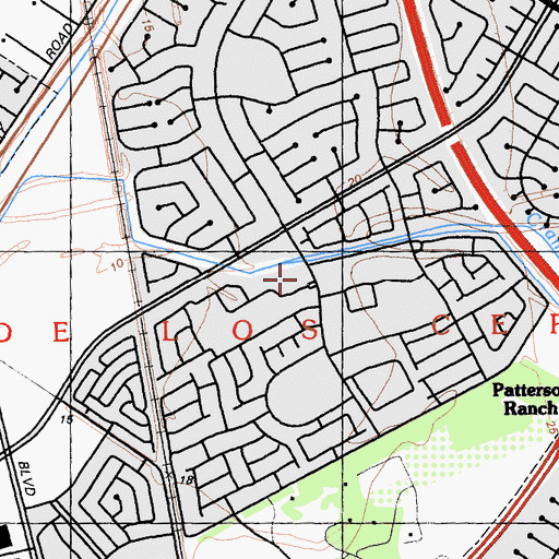 Topographic Map of Fremont Fire Department Station 10, CA