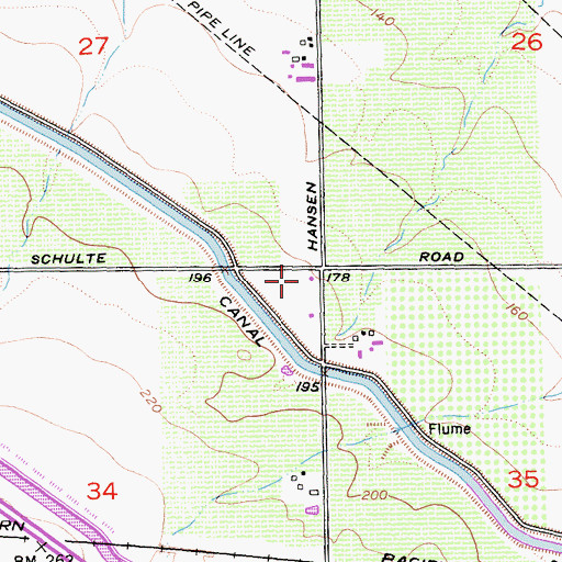 Topographic Map of Tracy Fire Department Station 94, CA