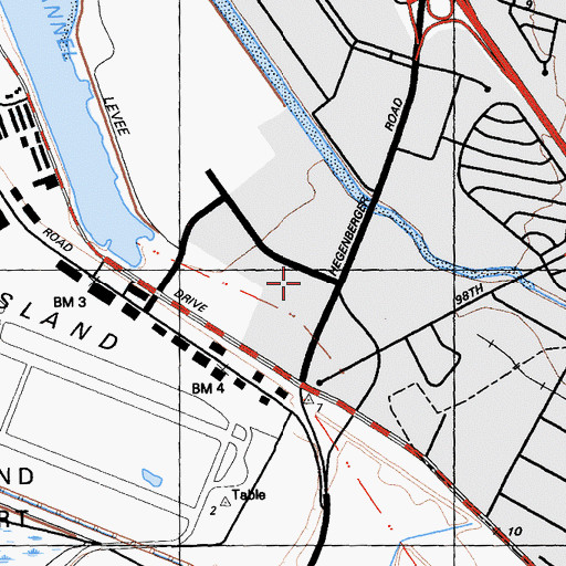 Topographic Map of Oakland Fire Department Station 27, CA