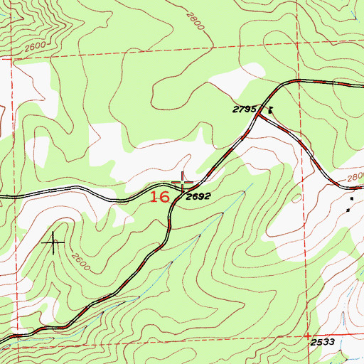 Topographic Map of Lockwood Fire Protection District Station 152, CA