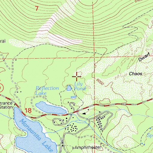 Topographic Map of Lily Pond, CA