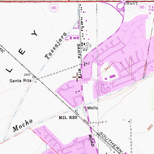 Topographic Map of Livermore - Pleasanton Fire Department Station 3, CA