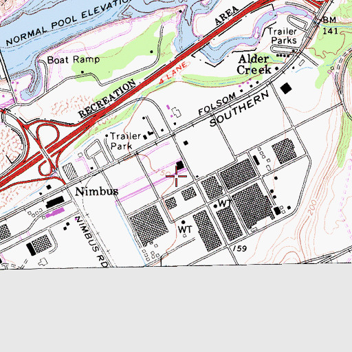 Topographic Map of Aerojet Fire Services, CA