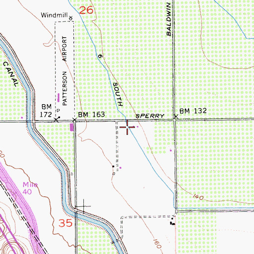 Topographic Map of Department of Forestry and Fire Protection Station 15 Del Puerto, CA