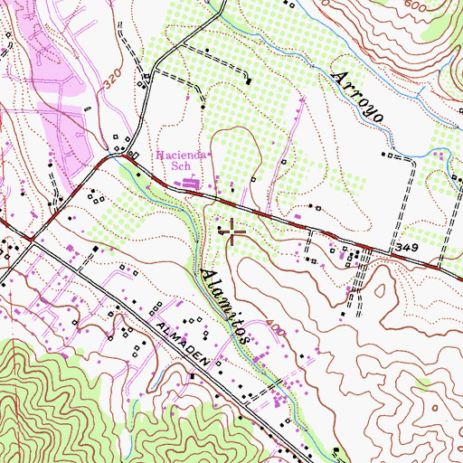 Topographic Map of Department of Forestry and Fire Protection Station 22 Almaden, CA