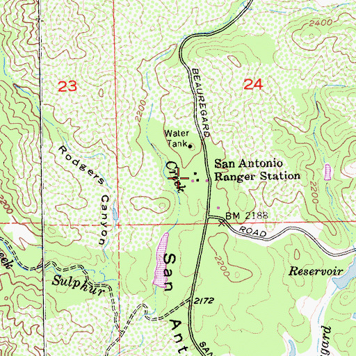 Topographic Map of Department of Forestry and Fire Protection Station 25 Sweetwater, CA