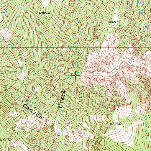 Topographic Map of Big Canyon, AZ