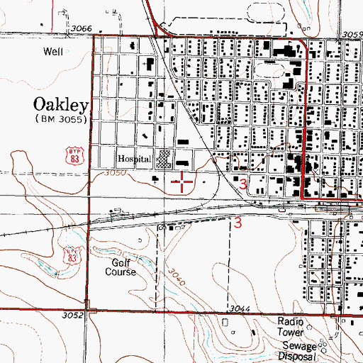 Topographic Map of Northwest Kansas Educational Service Center, KS