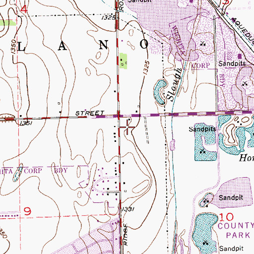 Topographic Map of Sedgwick County Extension Education Center, KS