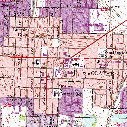 Topographic Map of Kansas State School for the Deaf Environmental Education Laboratory, KS