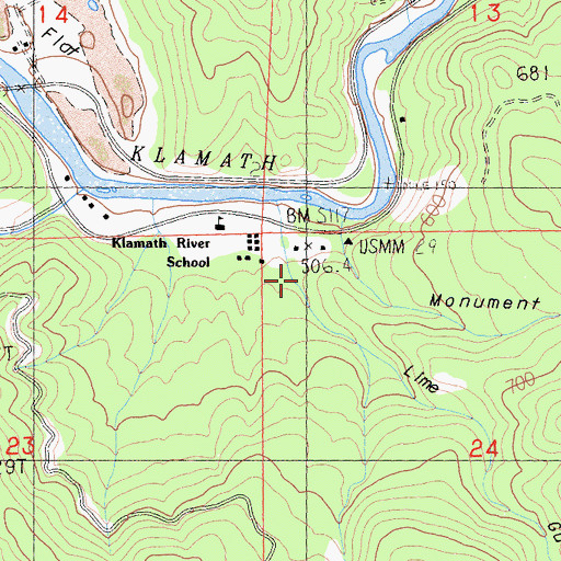 Topographic Map of Lime Gulch, CA