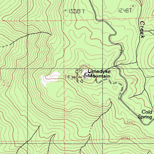 Topographic Map of Limedyke Mountain, CA