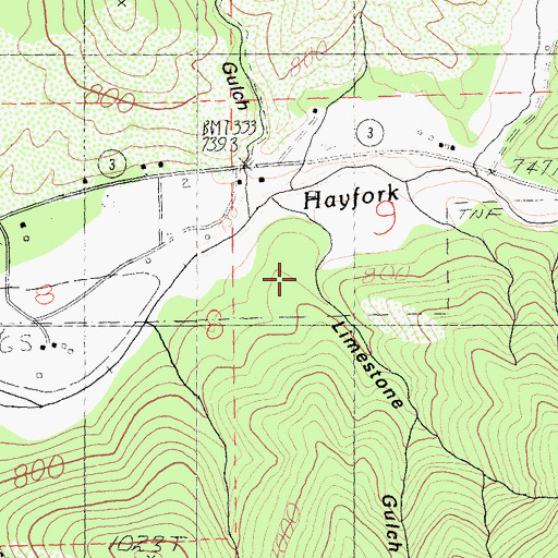 Topographic Map of Limestone Gulch, CA
