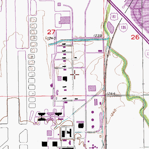 Topographic Map of Kansas State University Salina Campus - Harbin Hall, KS
