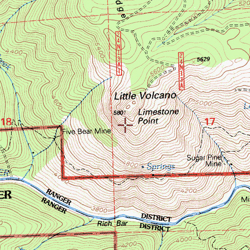 Topographic Map of Limestone Point, CA
