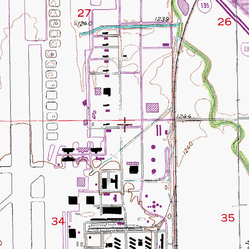 Topographic Map of Kansas State University Salina Campus - Technology Assistance Center, KS