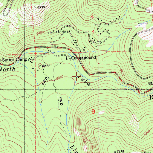 Topographic Map of Lincoln Creek, CA