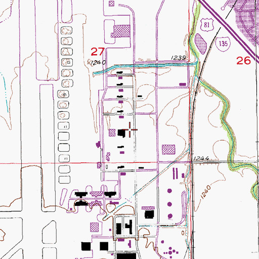 Topographic Map of Kansas State University Salinas Campus Residence Hall, KS