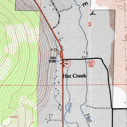 Topographic Map of Lincoln School, CA