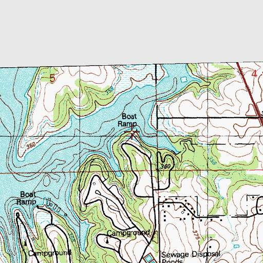 Topographic Map of Milford State Park Walnut Grove Boat Ramp, KS