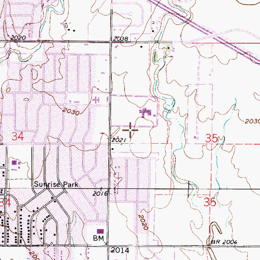 Topographic Map of Hays Medical Center Heliport, KS