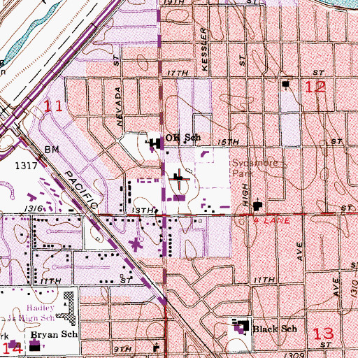 Topographic Map of KAKE Helistop, KS