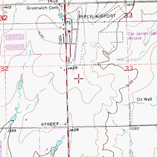Topographic Map of Lifeteam 20 Heliport, KS