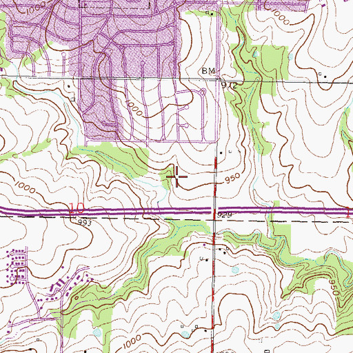 Topographic Map of Overland Park Regional Medical Center Heliport, KS