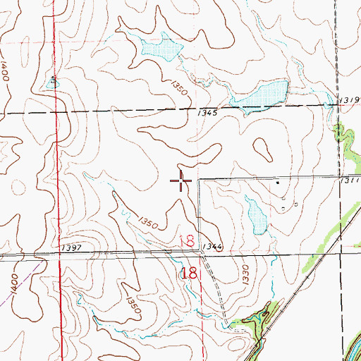 Topographic Map of El Dorado State Park Boulder Bluff Camping Area, KS
