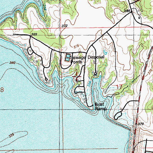 Topographic Map of Milford State Park Prairie View Campground, KS