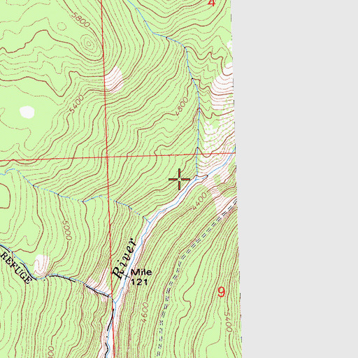 Topographic Map of Lion Creek, CA