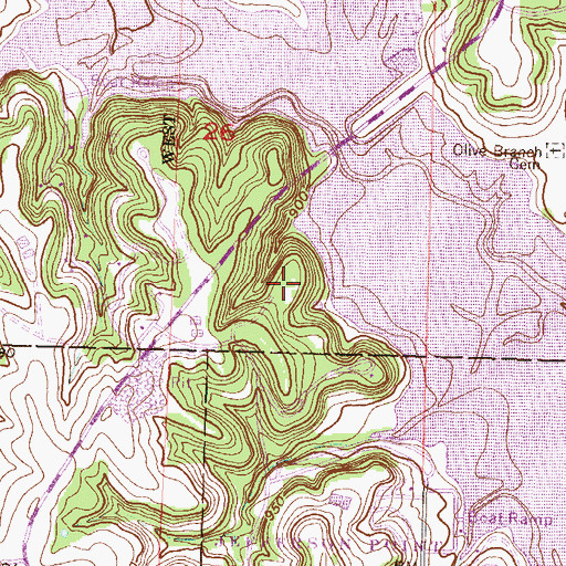 Topographic Map of Perry State Park Eagle Landing Campground, KS