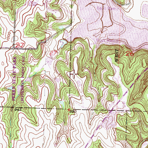 Topographic Map of Perry State Park Wild Horse Campground, KS