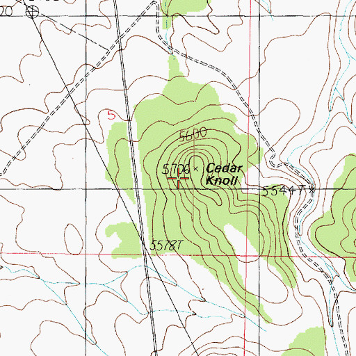 Topographic Map of Cedar Knoll, AZ