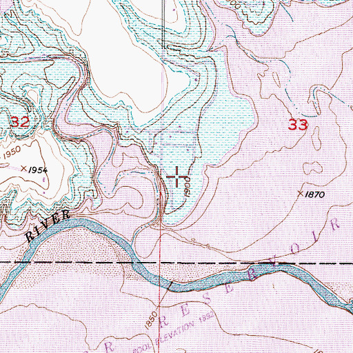 Topographic Map of Webster State Park Eagle Landing Campground, KS