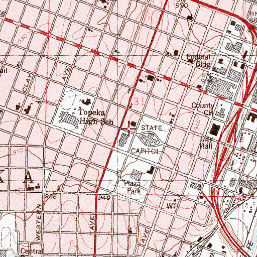 Topographic Map of Dillon House, KS