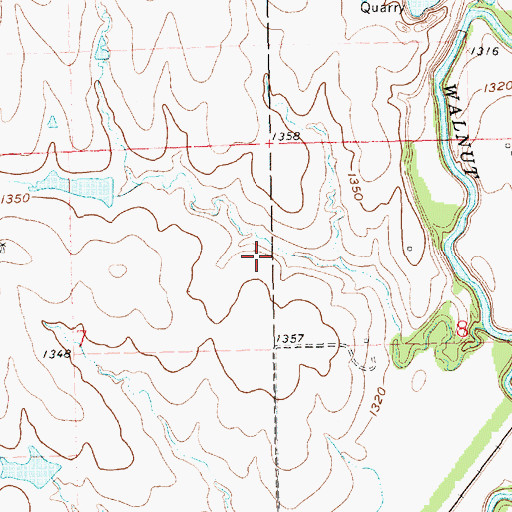 Topographic Map of Walnut Valley Sailing Club, KS