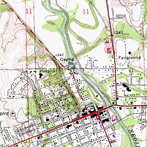 Topographic Map of Kaw Mission, KS