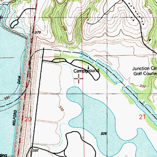 Topographic Map of Milford Nature Center, KS