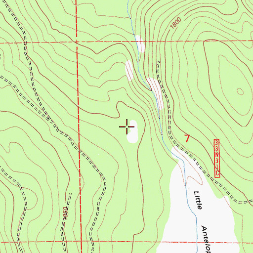 Topographic Map of Little Antelope Valley, CA