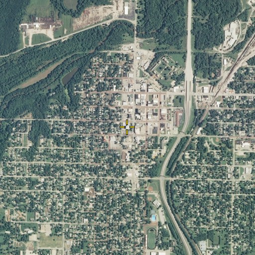 Aerial/Satellite Image of Bourbon County Courthouse, KS