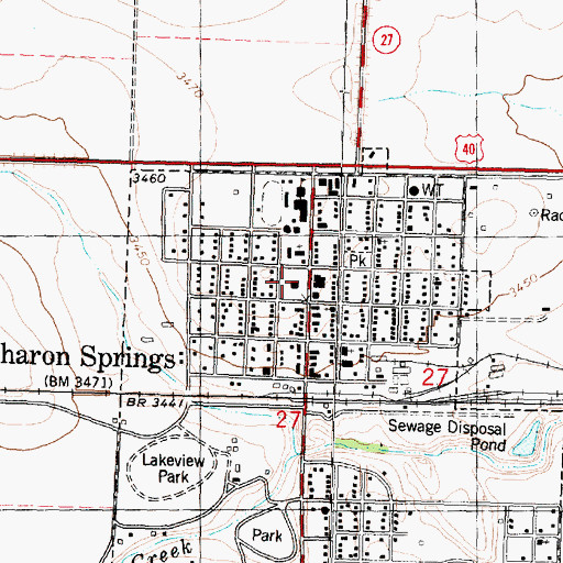 Topographic Map of Wallace County Courthouse, KS