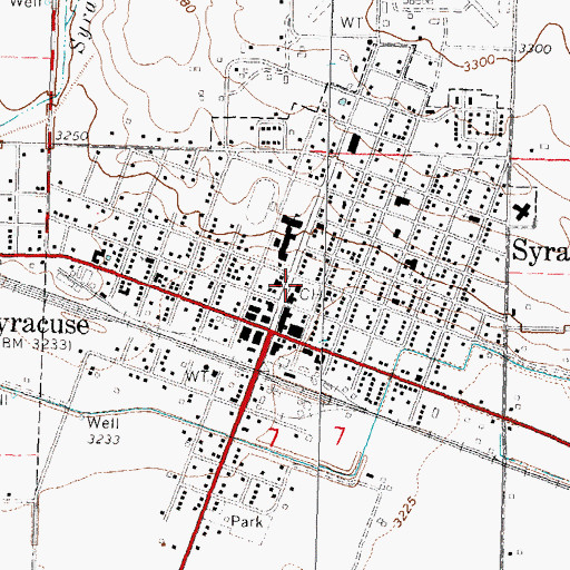 Topographic Map of Hamilton County Courthouse, KS