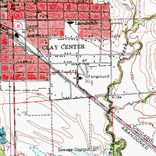 Topographic Map of Kansas National Guard Armory Clay Center, KS
