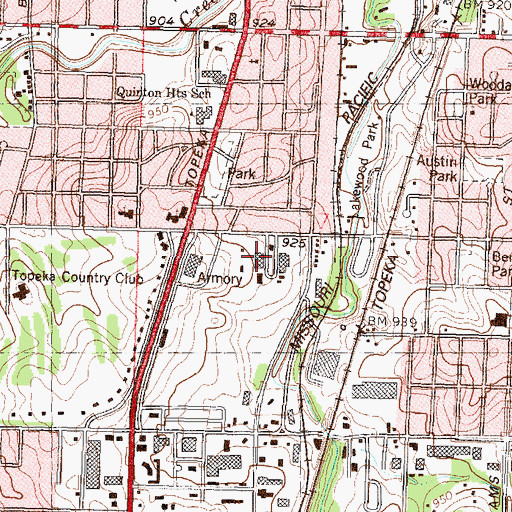 Topographic Map of Kansas National Guard Armory Nickell, KS